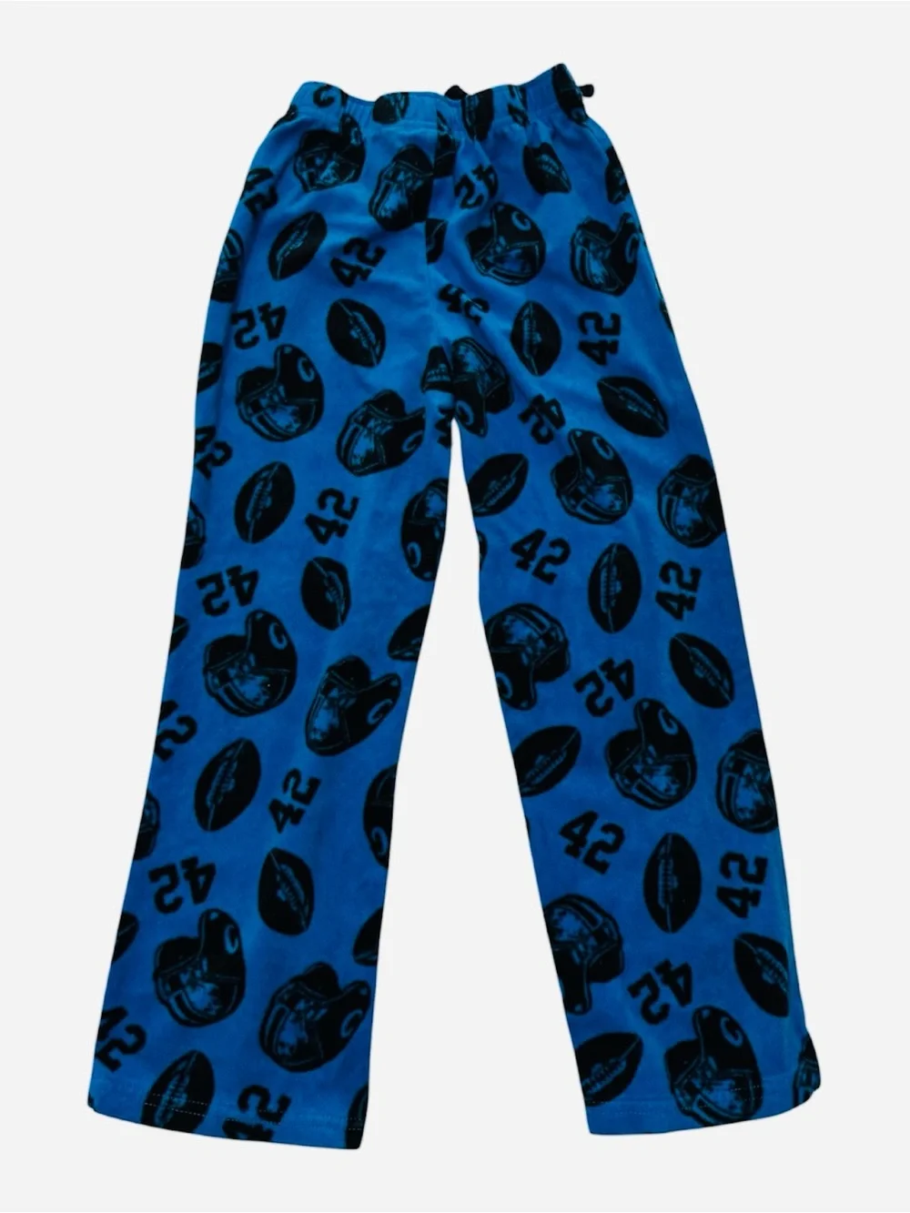 Arizona Jean Company Blue Football-Print Fleece Pajama Bottoms Size Medium 8